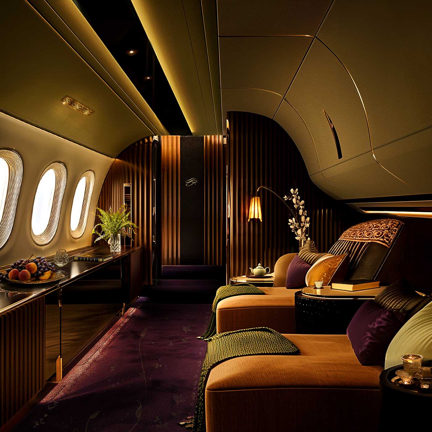 Lie Alonso Dynasty - Aviation Luxury Interior Design - Ancient Future_VIP Lounge